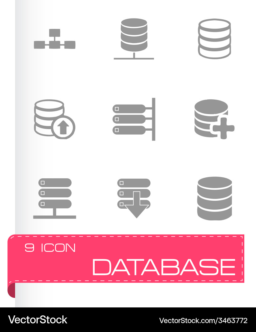 Database Icon Collection vector image