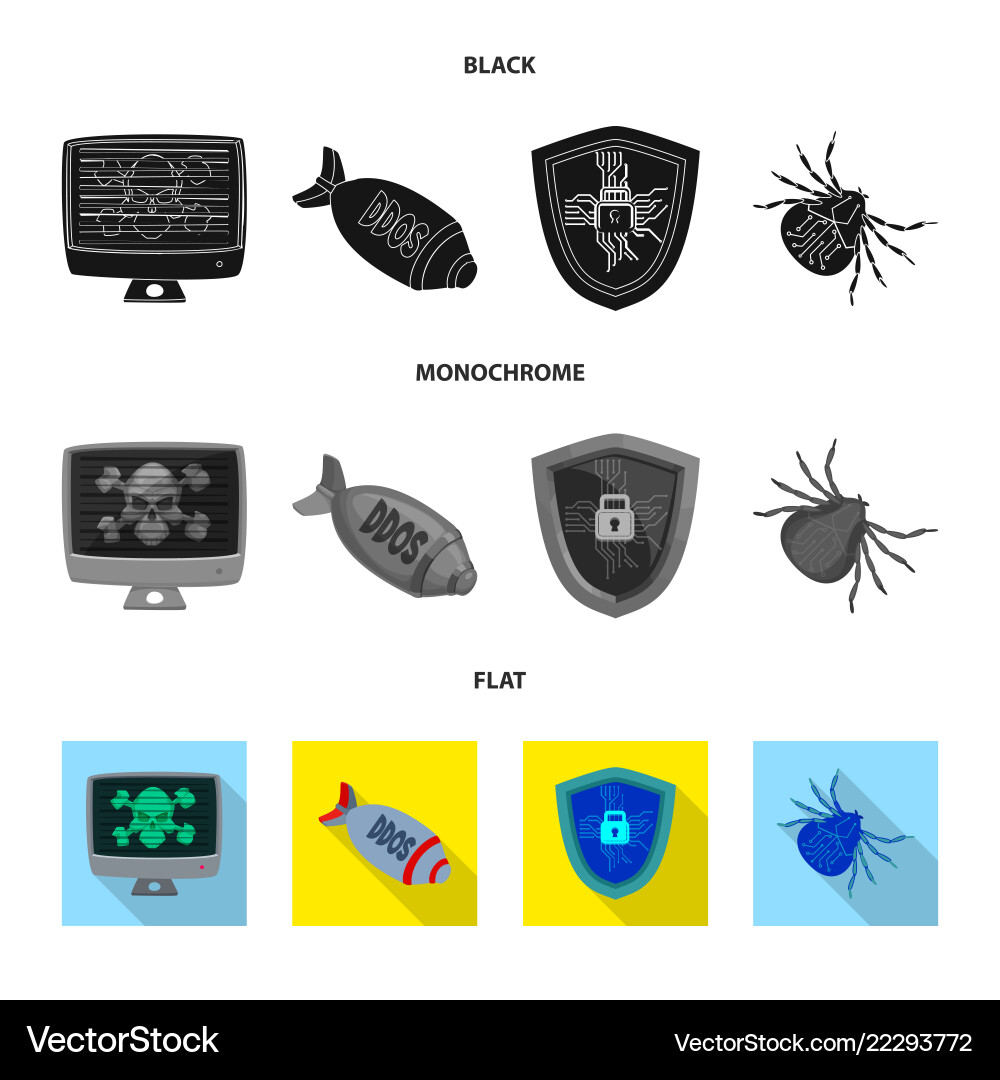 Design of virus and secure icon set Design of virus and secure icon set vector image