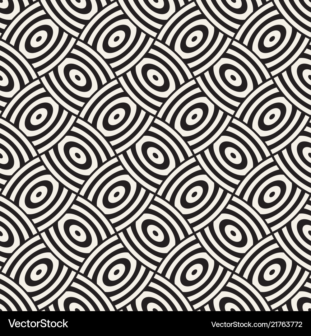 Geometric seamless pattern with curved shapes Geometric seamless pattern with curved shapes vector image