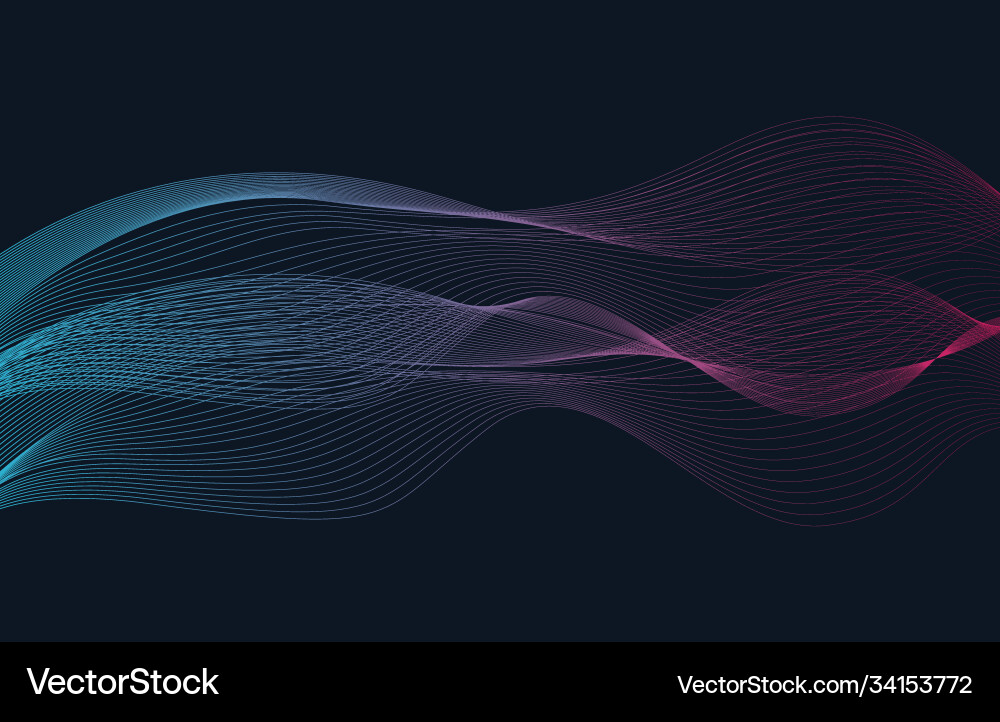 Glowing minimal wavy lines pattern abstract Glowing minimal wavy lines pattern abstract Vector Image