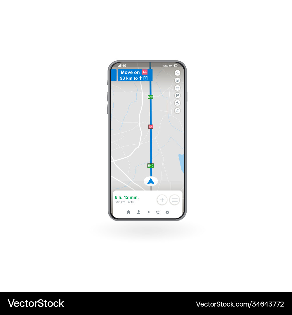 GPS Navigation Map App Banner vector image