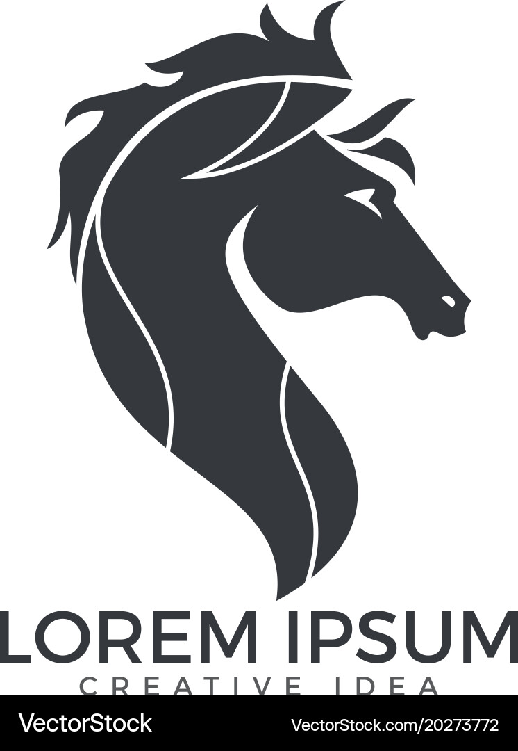 Horse logo design Vector Image