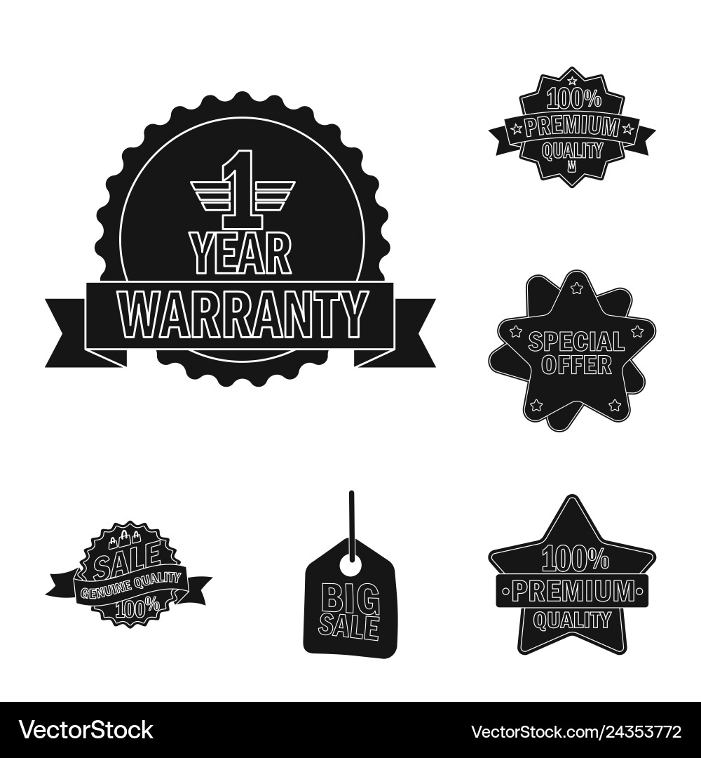 Isolated object of emblem and badge icon Isolated object of emblem and badge icon vector image
