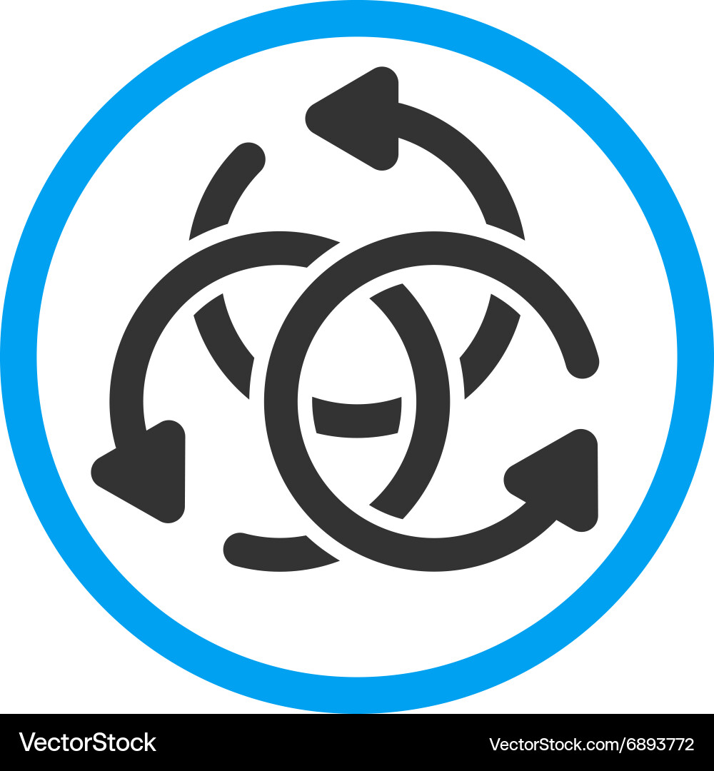 Knot rotation rounded icon vector image