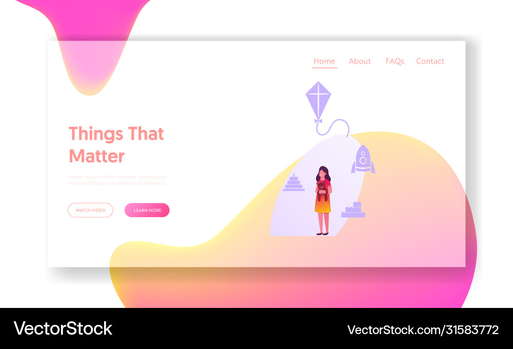Market segmentation landing page template little Market segmentation landing page template little vector image