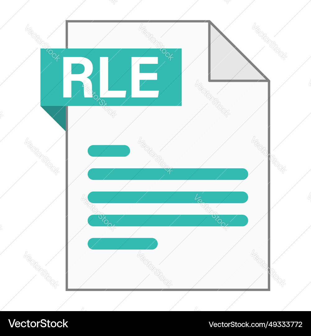 Modern flat design of rle file icon for web Vector Image