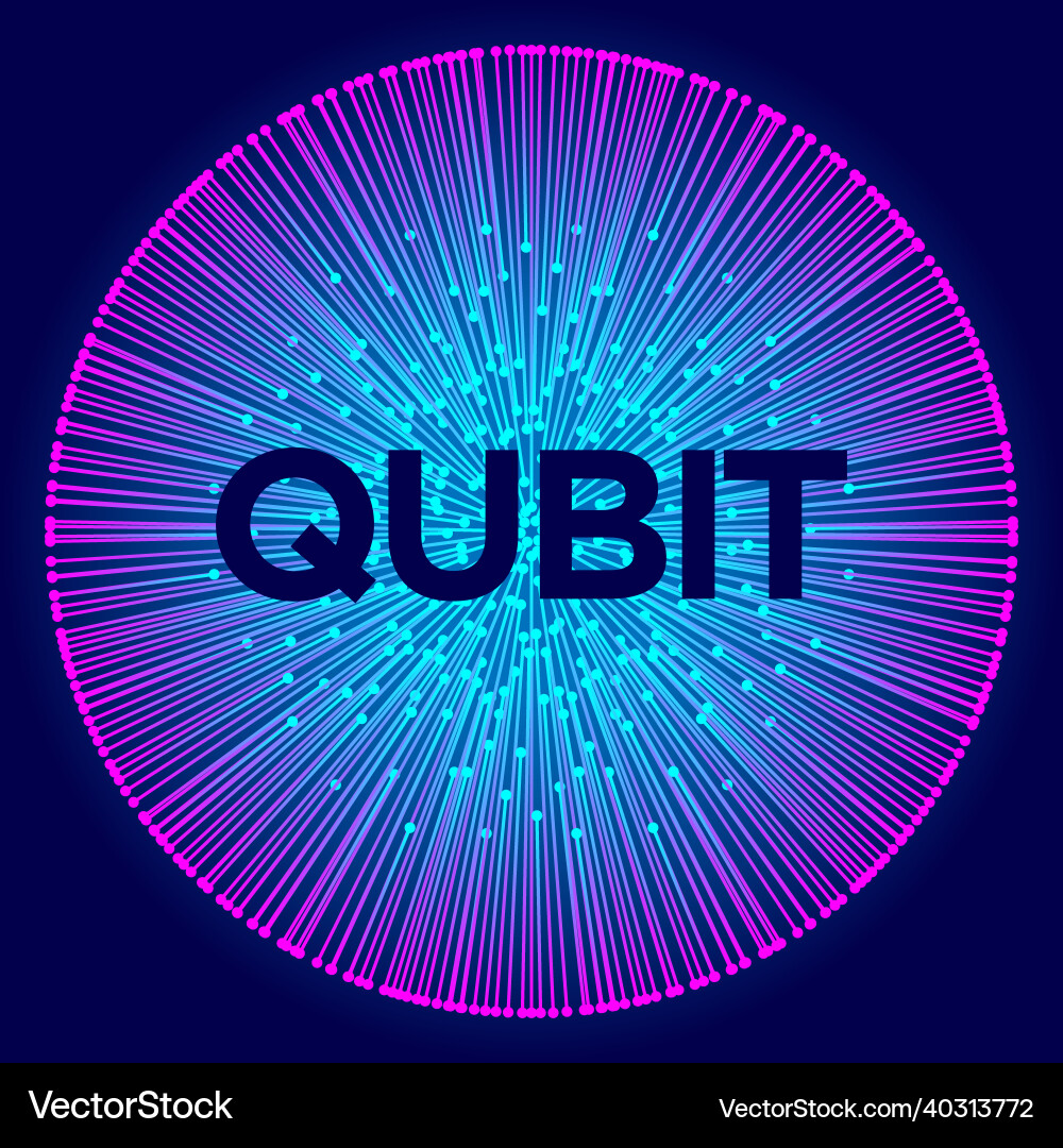 Qubit concept representation visualization vector image