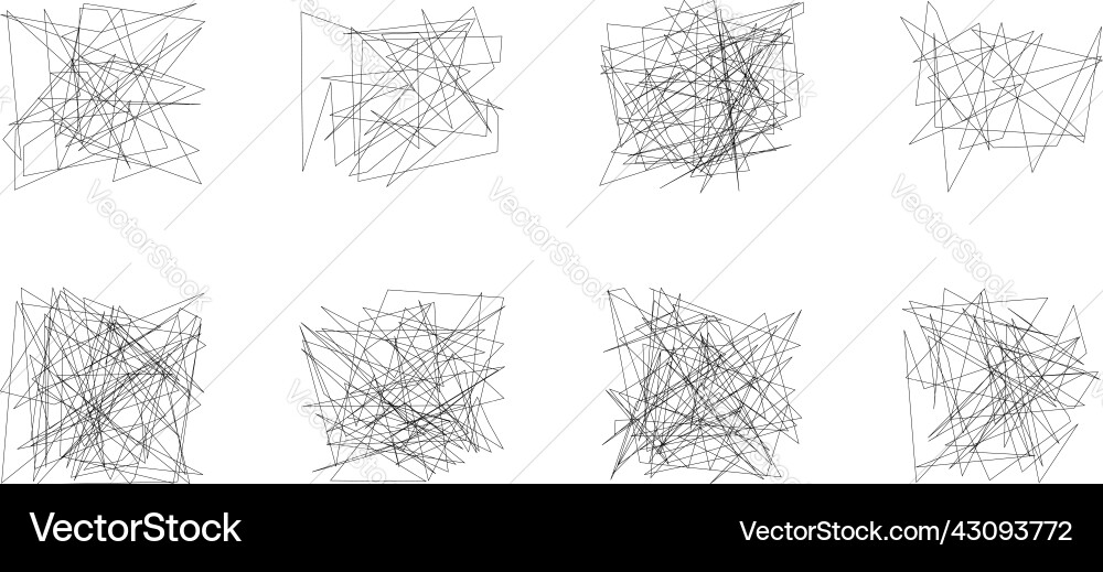 Random edgy chaotic lines abstract geometrical Random edgy chaotic lines abstract geometrical vector image