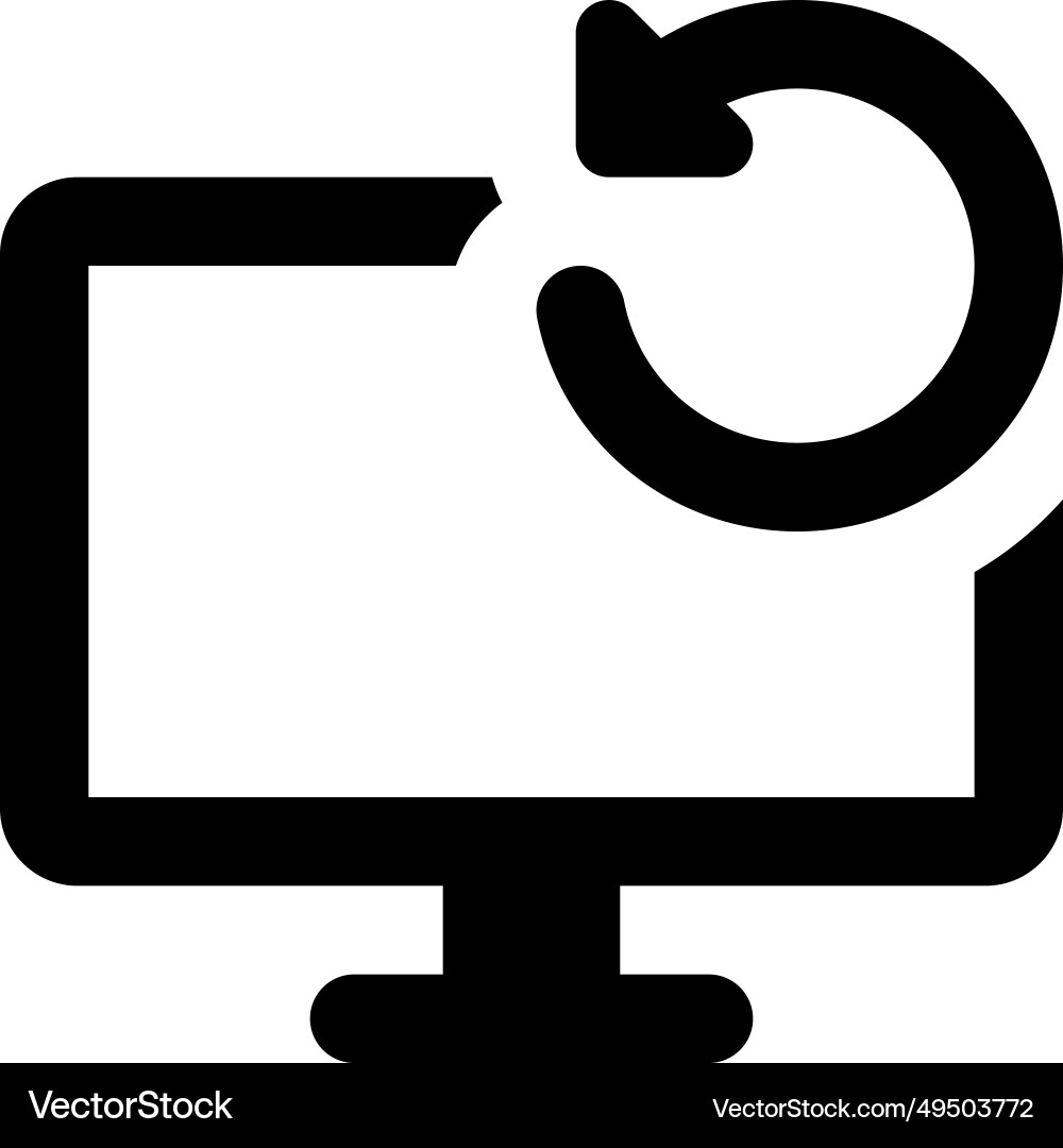 Reloading the screen to refresh its content vector image
