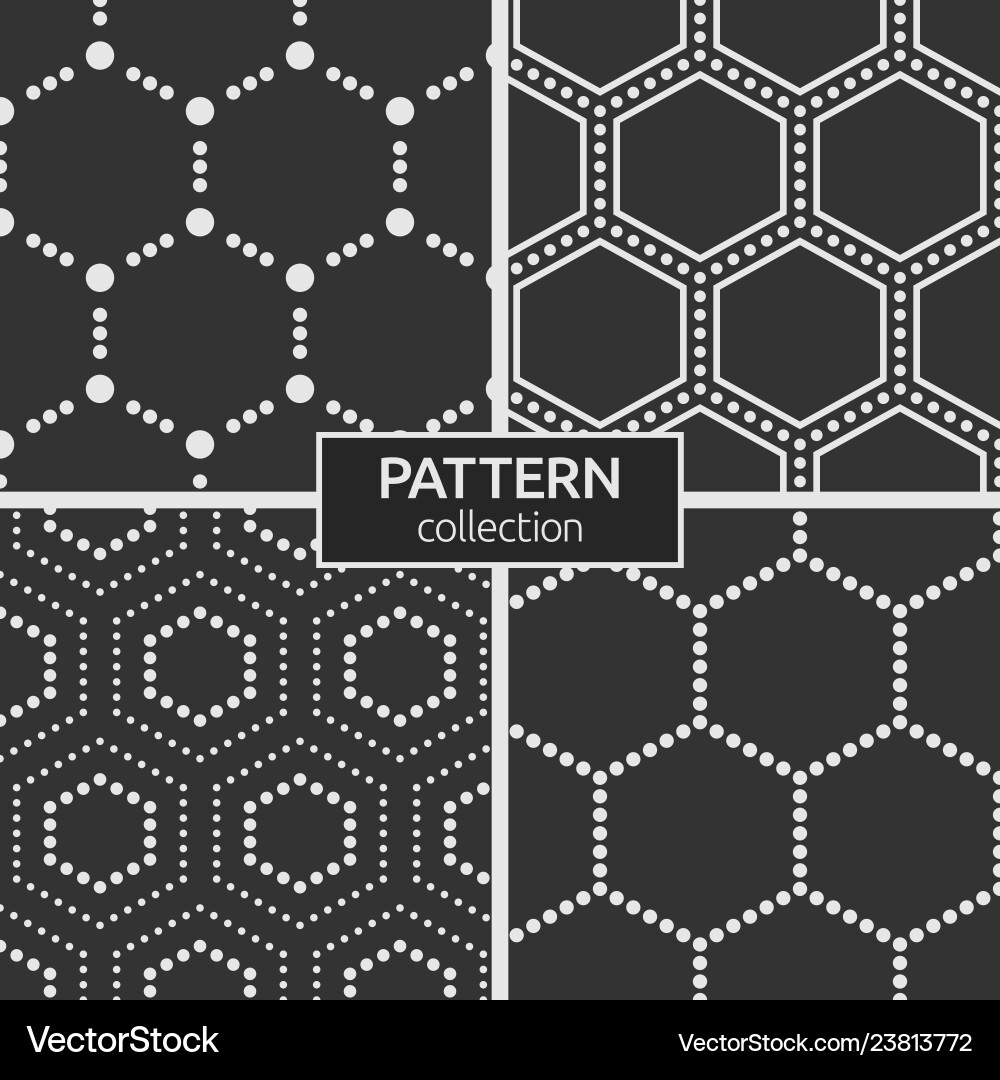 Set of four seamless patterns Vector Image
