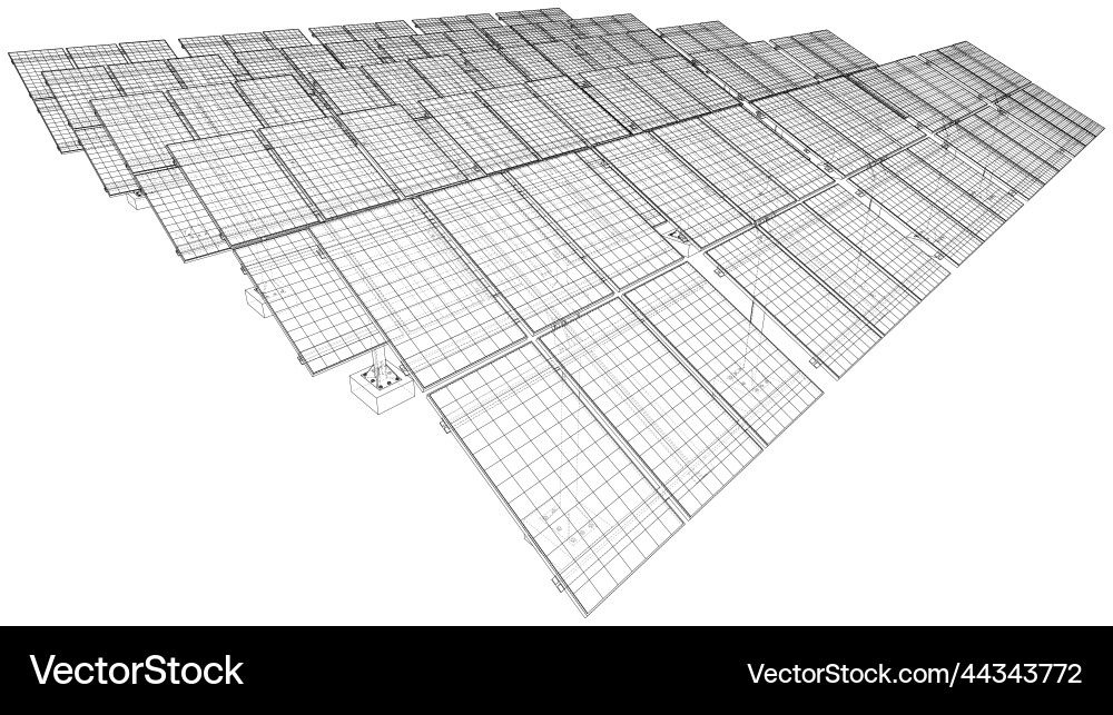 Solar Panel Array vector image
