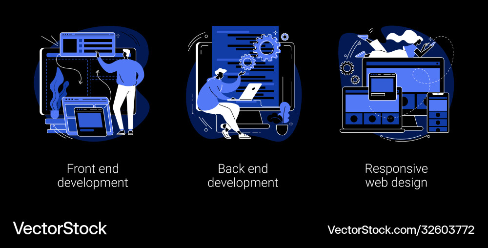 Web development agency abstract concept Vector Image