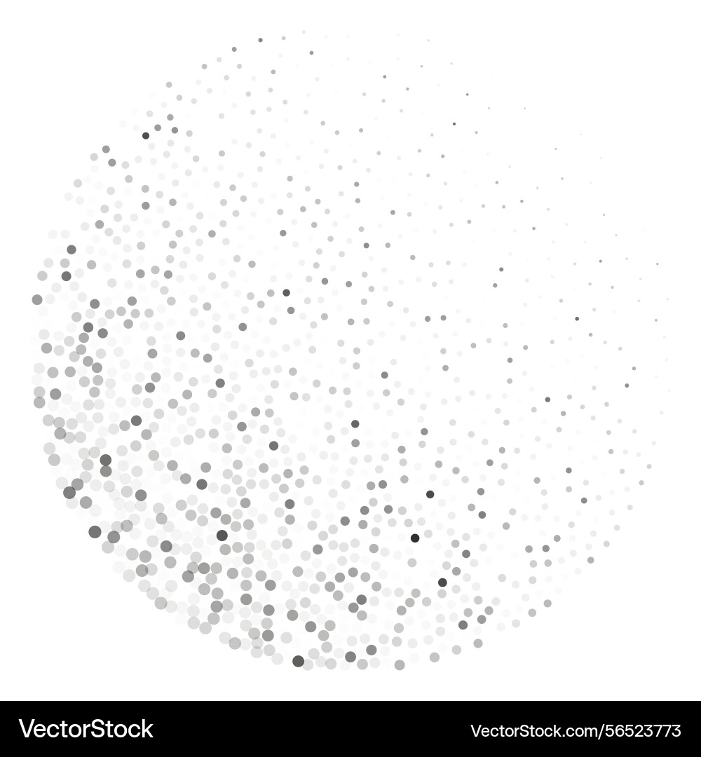 Abstract circular halftone dot pattern vector image