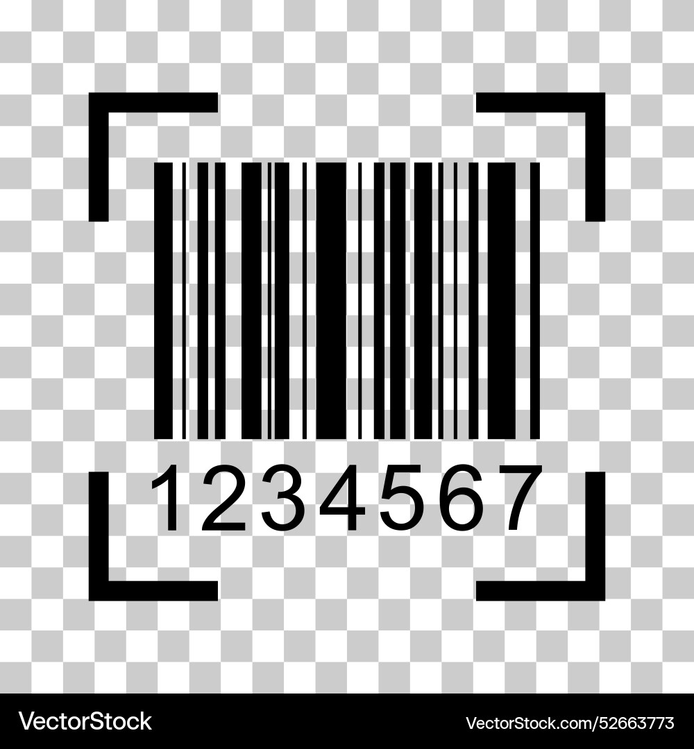 Barcode icon bar code for web flat design isolated Barcode icon bar code for web flat design isolated vector image