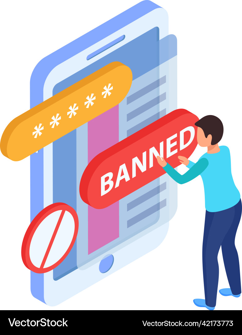 Blocking internet icon Blocking internet icon vector image
