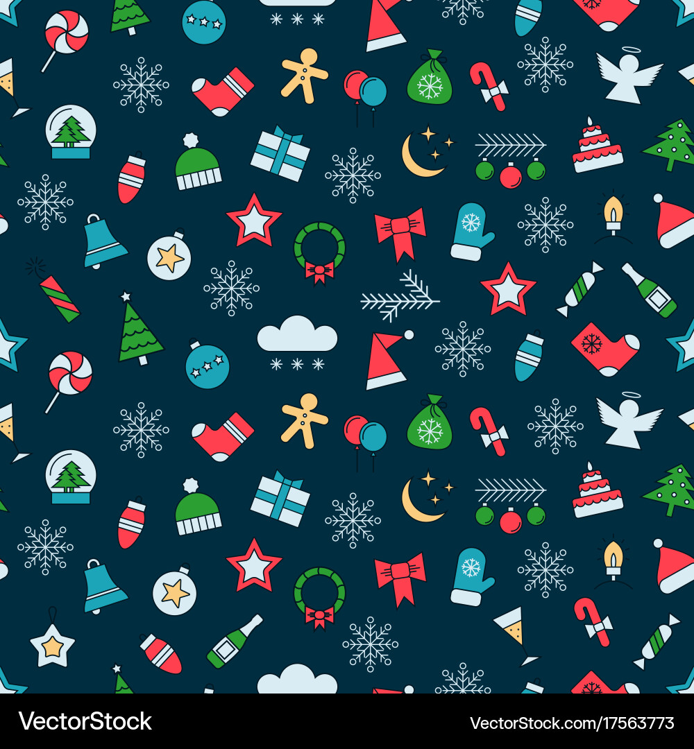 Christmas seamless pattern Royalty Free Vector Image