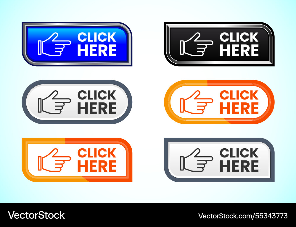 Click here button design clicking icon suitable Vector Image