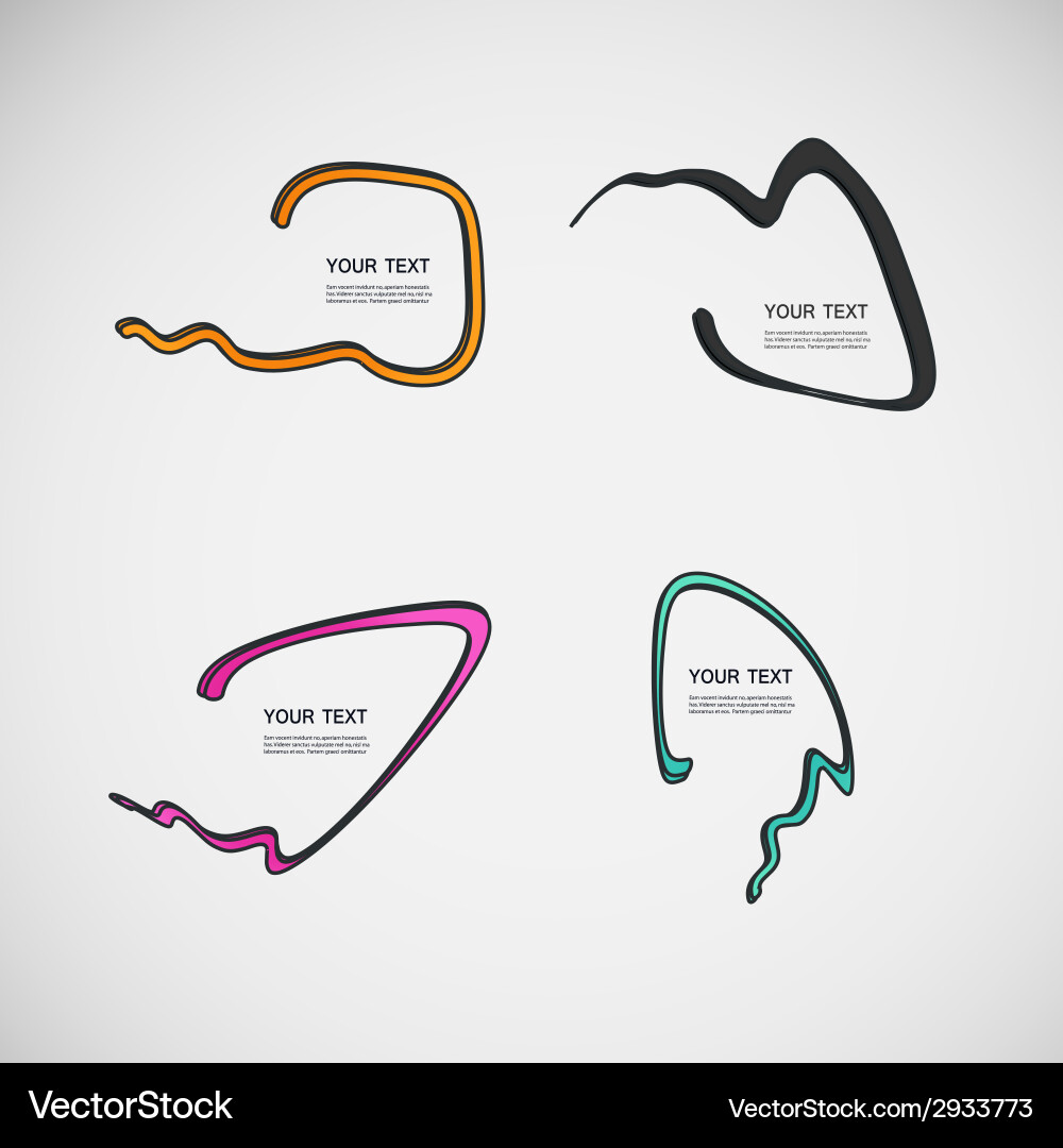Flat line dialog design color elements vector image