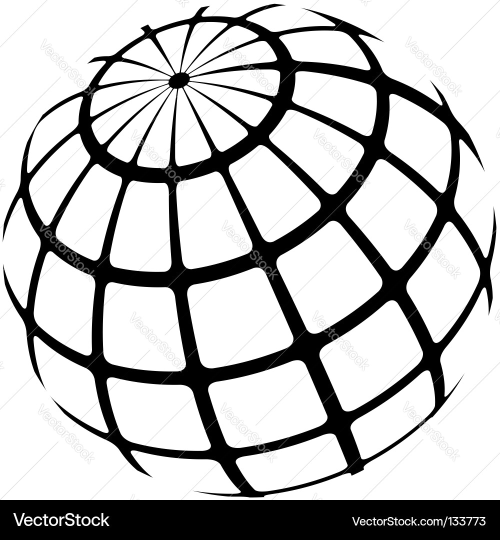 Global Wireframe Globe vector image