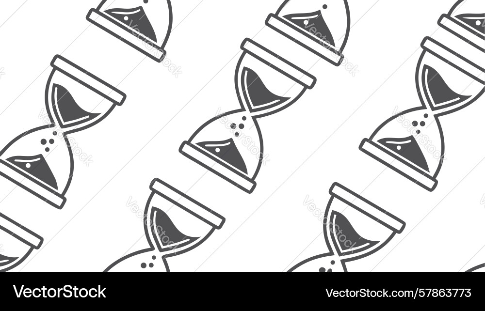 Hourglass repeating pattern in minimalist line vector image