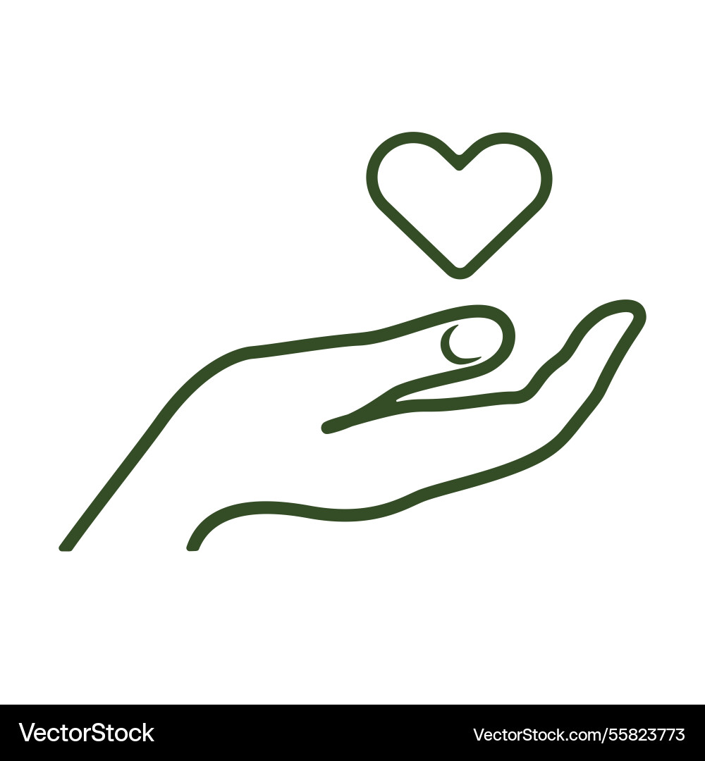 Icon representing caring nature Royalty Free Vector Image