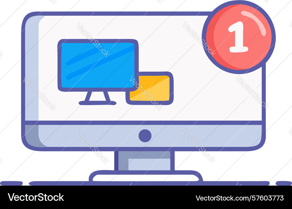 New desktop message icon design generative ai vector image