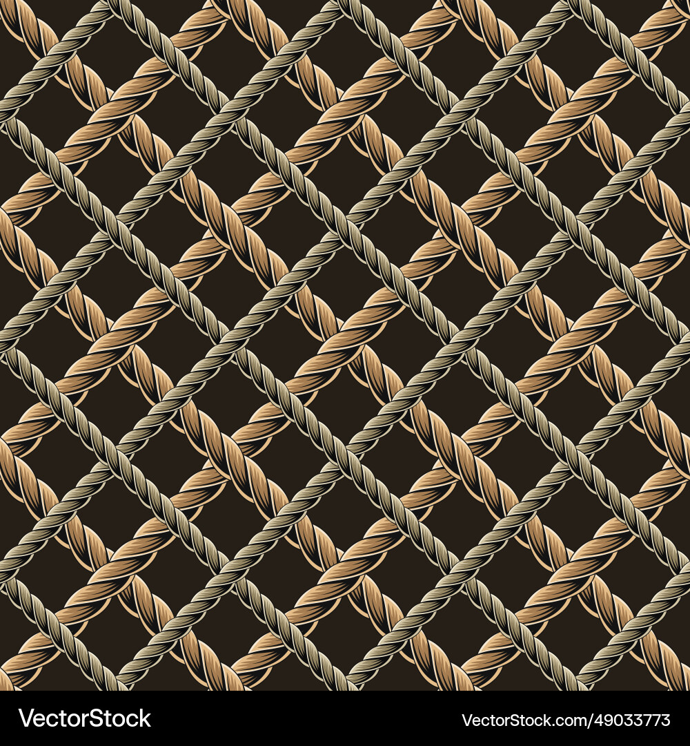 Seamless pattern with hemp rope net Seamless pattern with hemp rope net vector image