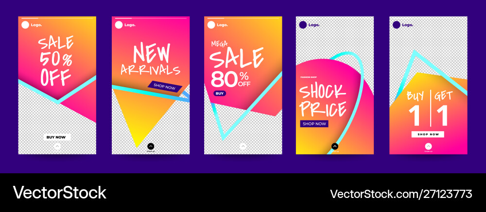 Vorlage Design Set instagram Stände Vorlage Design Set instagram Stände vektorbild