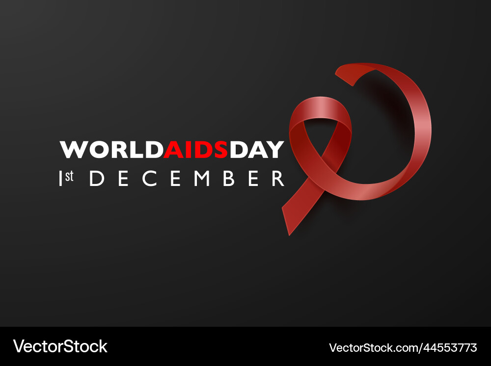 World aids day banner - awareness red silk World aids day banner - awareness red silk vector image