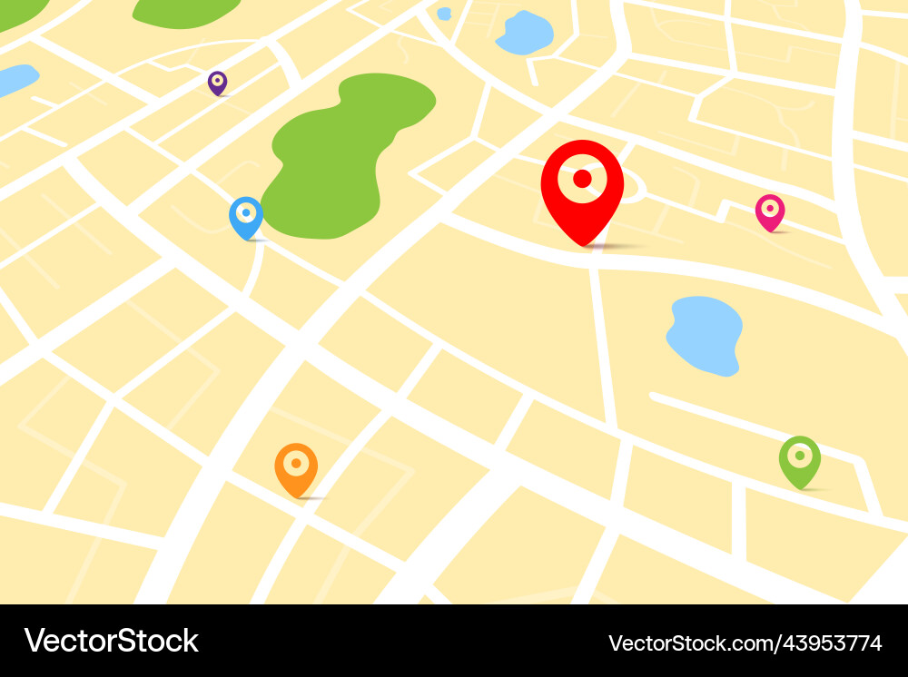 3d map with gps destination target point 009 3d map with gps destination target point 009 vector image