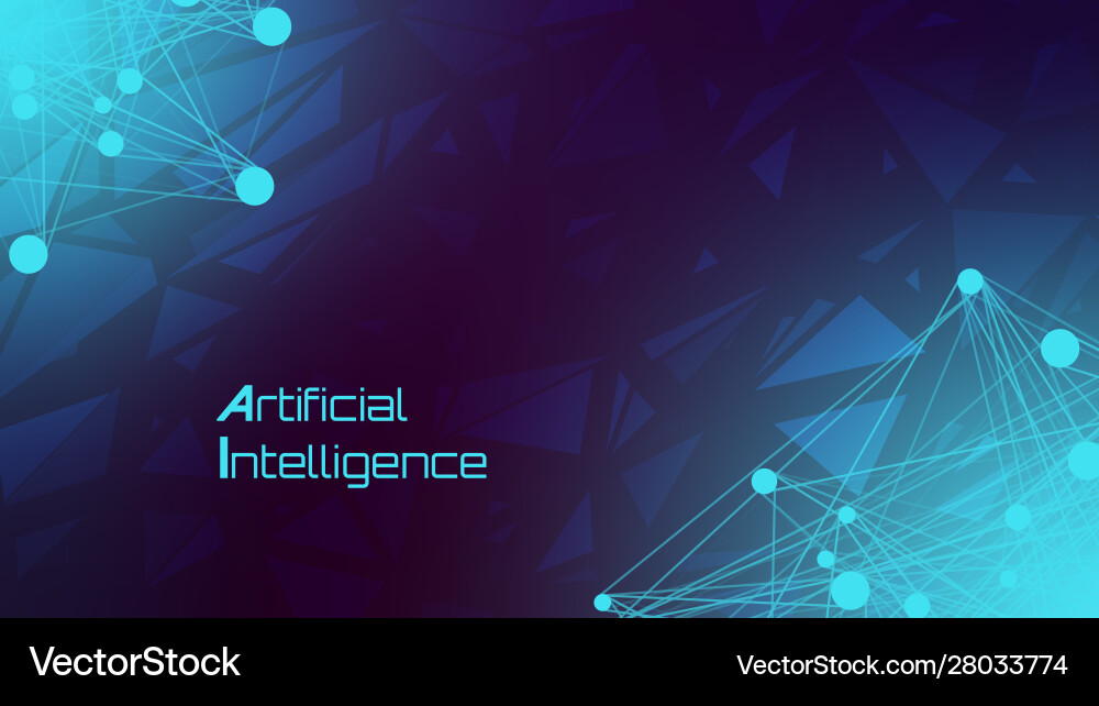 Artificial intelligence abstract background ai Artificial intelligence abstract background ai vector image