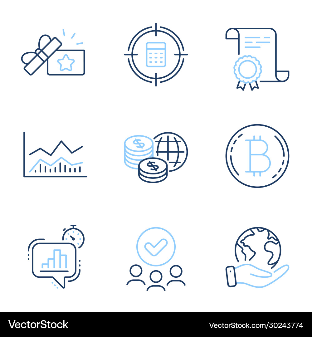 Bitcoin statistics timer and calculator target Bitcoin statistics timer and calculator target Vector Image