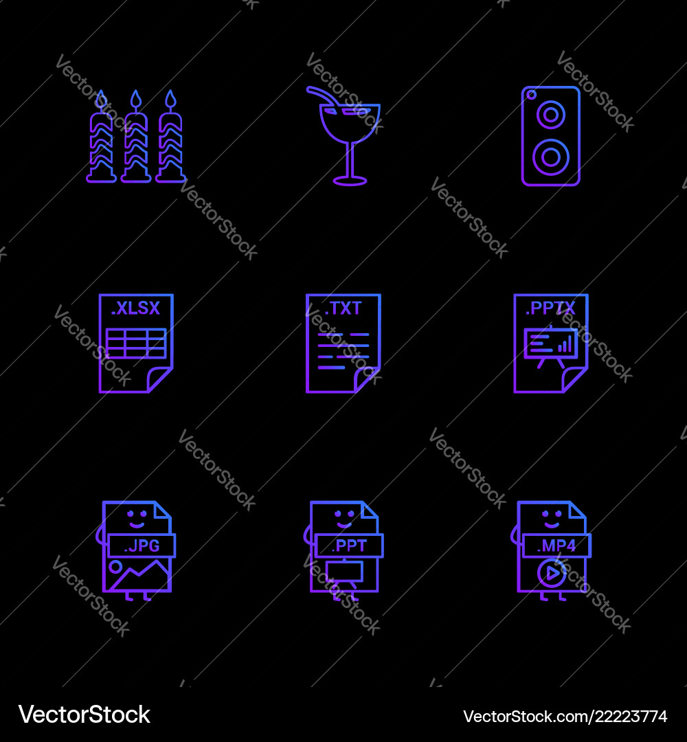 Candle juice mobile xlsx excel txt file pptx Vector Image