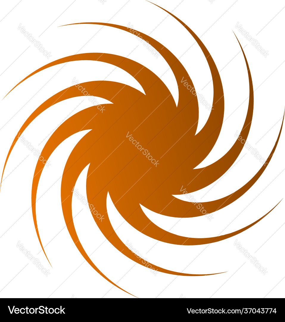 Cyclical circle helix volute element concentric Vector Image