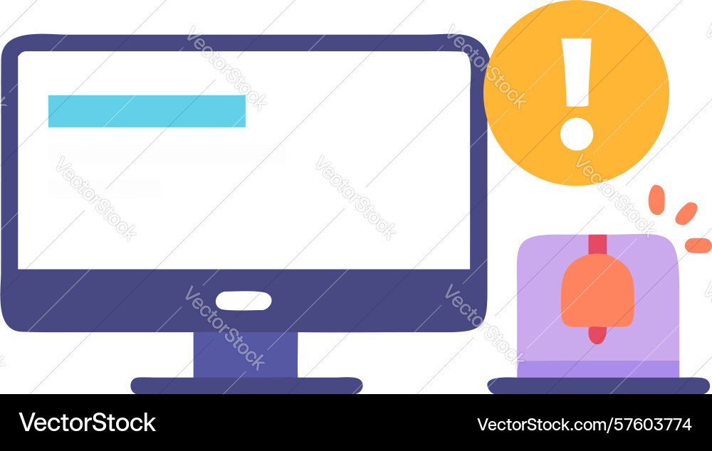 Desktop system error icon design generative ai vector image