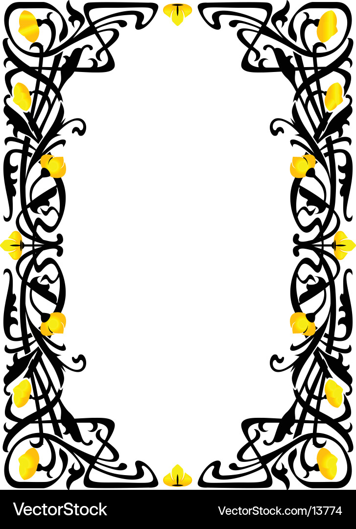 Elegant Floral Frame Vector Image