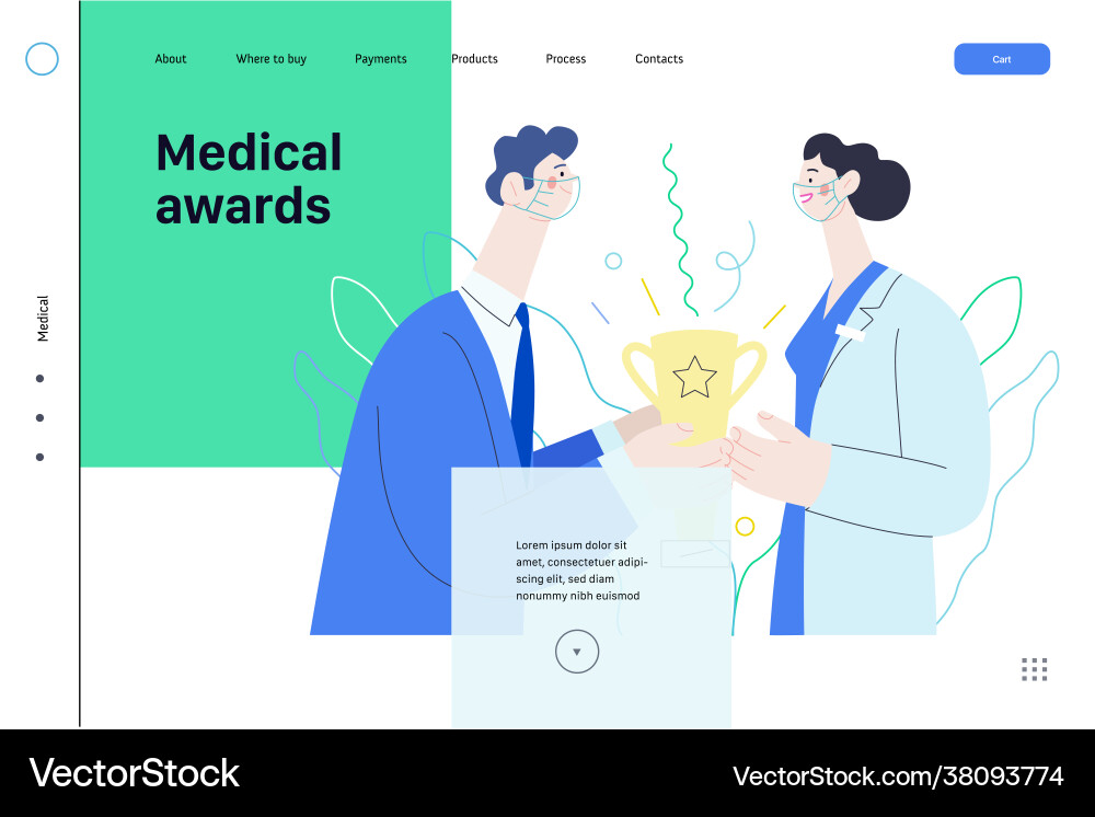 Medical awards - insurance web template Medical awards - insurance web template vector image