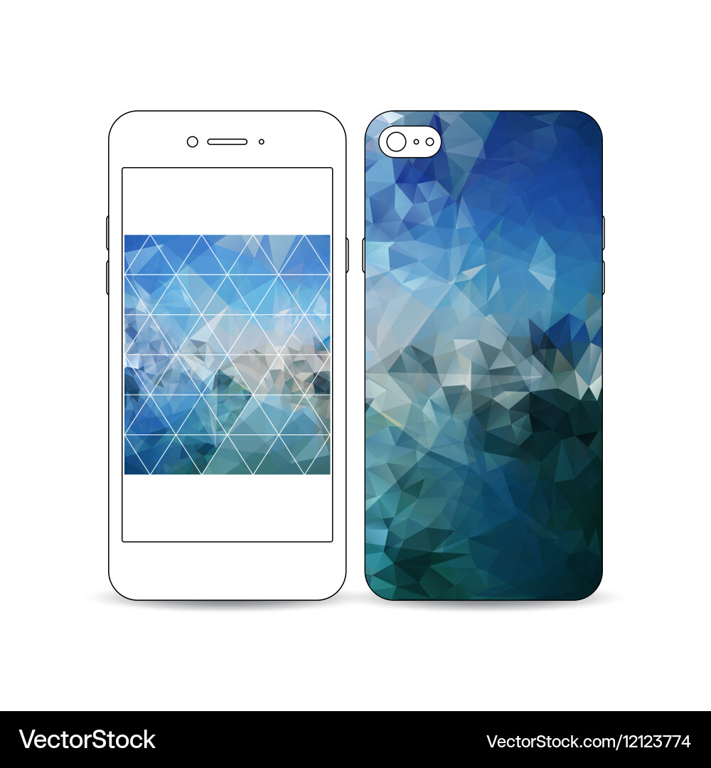 Mobile smartphone with an example of the screen Vector Image