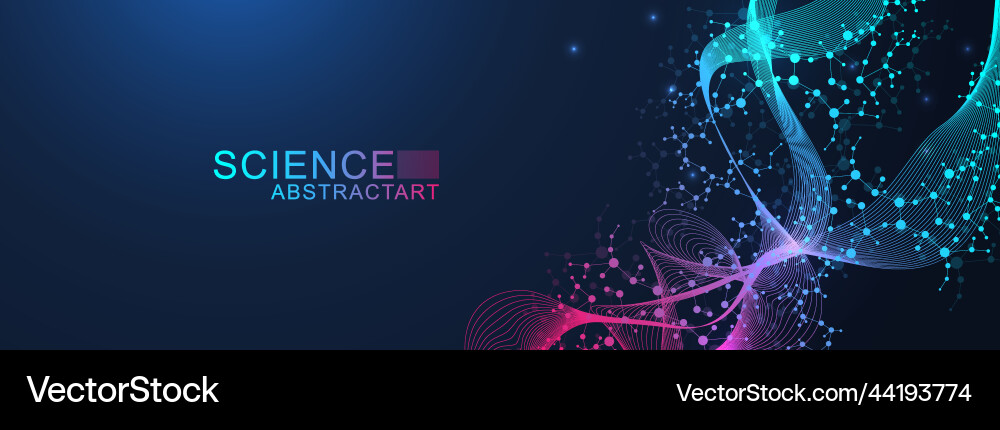 Modern abstract molecules structure for science Vector Image