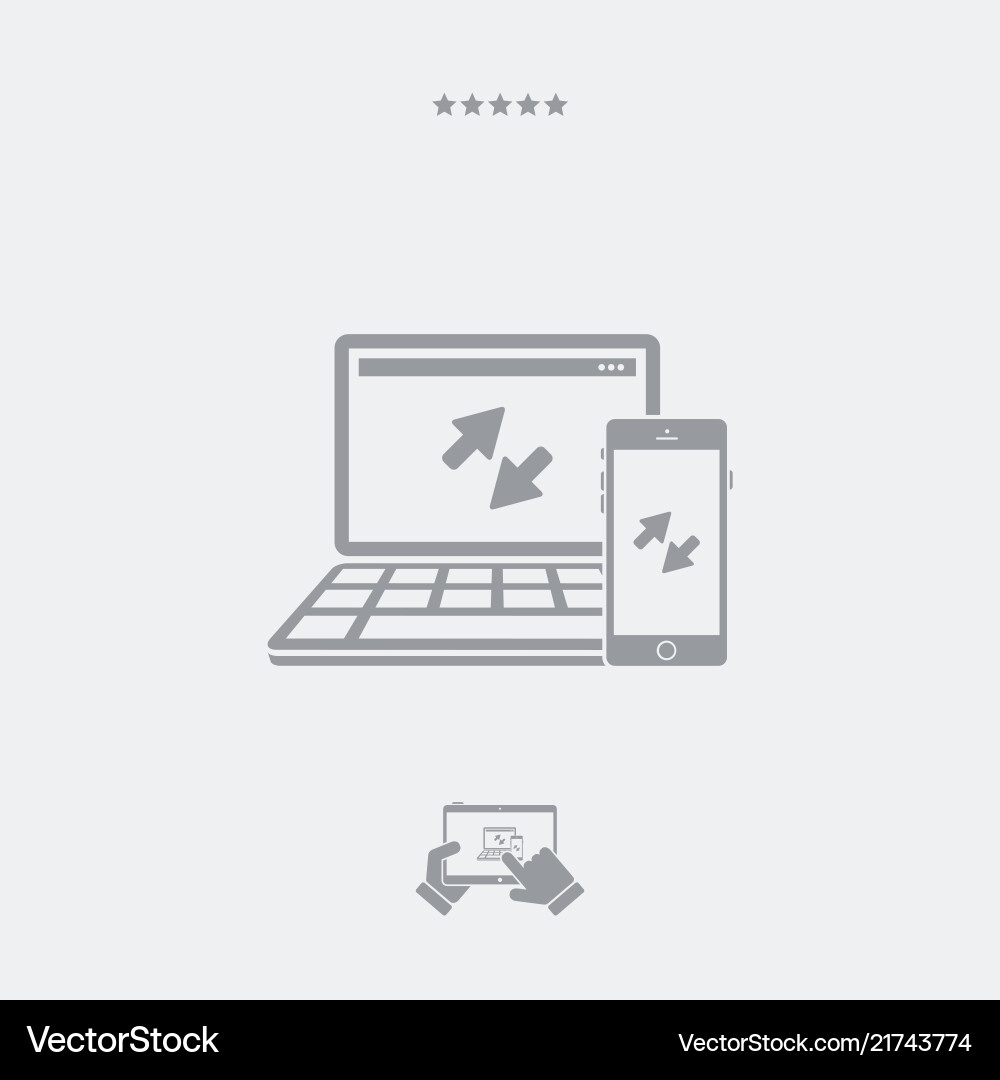 Multi devices synchronization icon Multi devices synchronization icon vector image