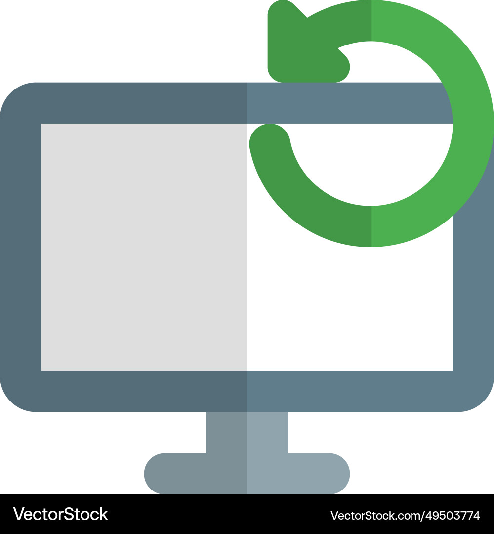 Reloading the screen to refresh its content vector image