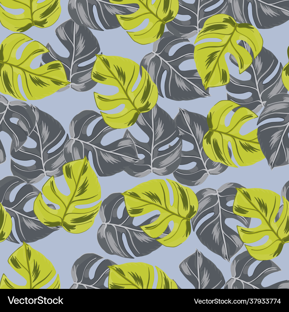 Seamless exotic jungle pattern with random green Seamless exotic jungle pattern with random green vector image