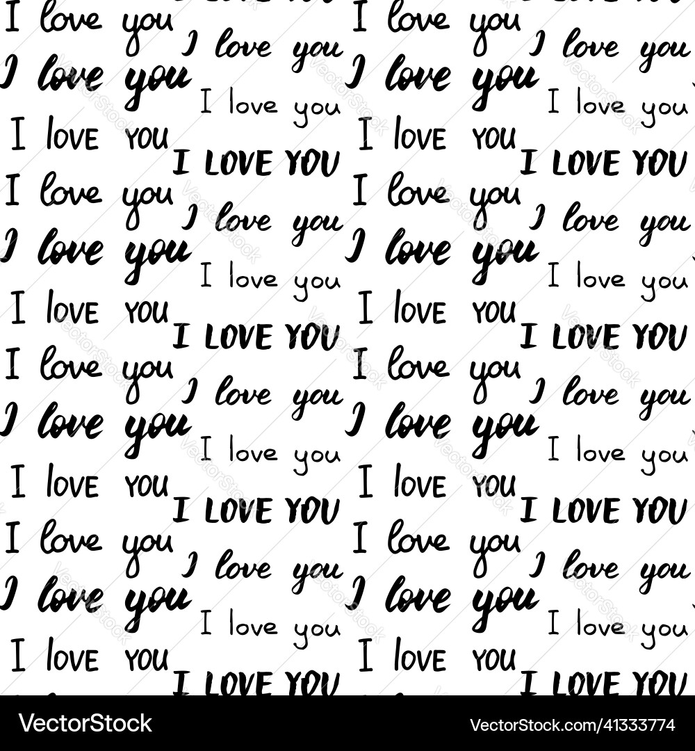 Seamless pattern with different types of i love Seamless pattern with different types of i love vector image