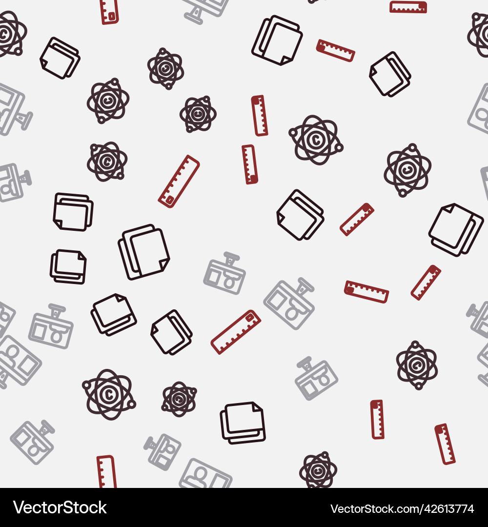 Set line file document atom online class Set line file document atom online class vector image