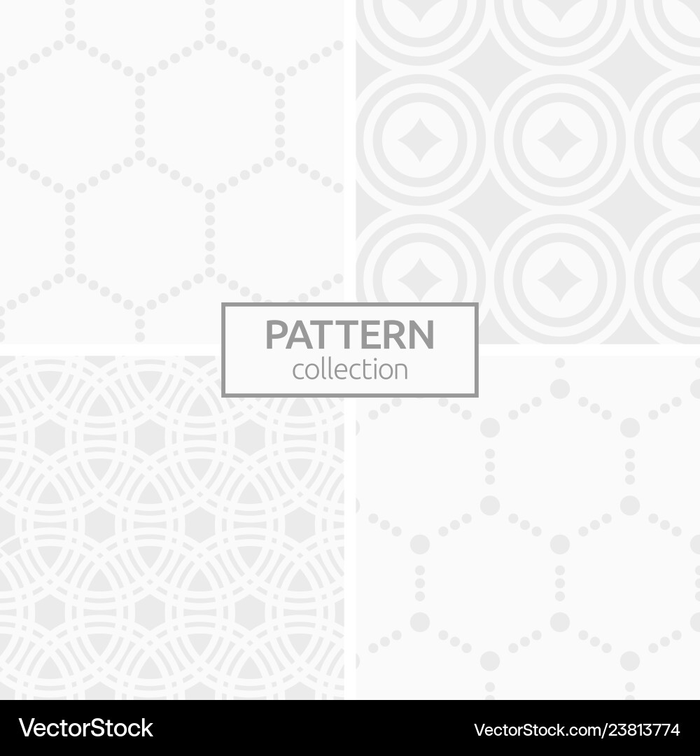 Set of four abstract geometric seamless patterns Set of four abstract geometric seamless patterns vector image