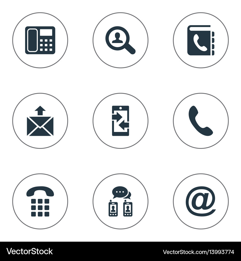 Set of simple connect icons Set of simple connect icons vector image