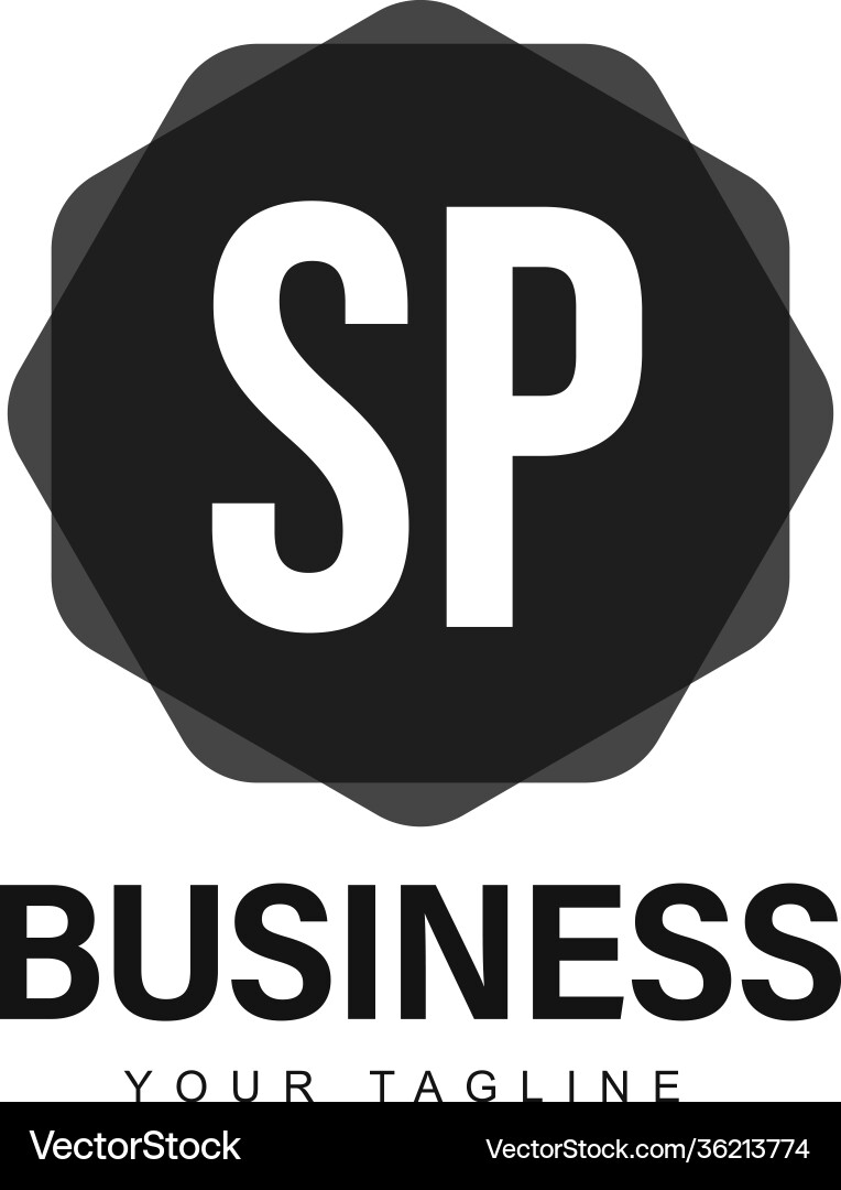 Sp initial a logo design with abstract style Sp initial a logo design with abstract style vector image