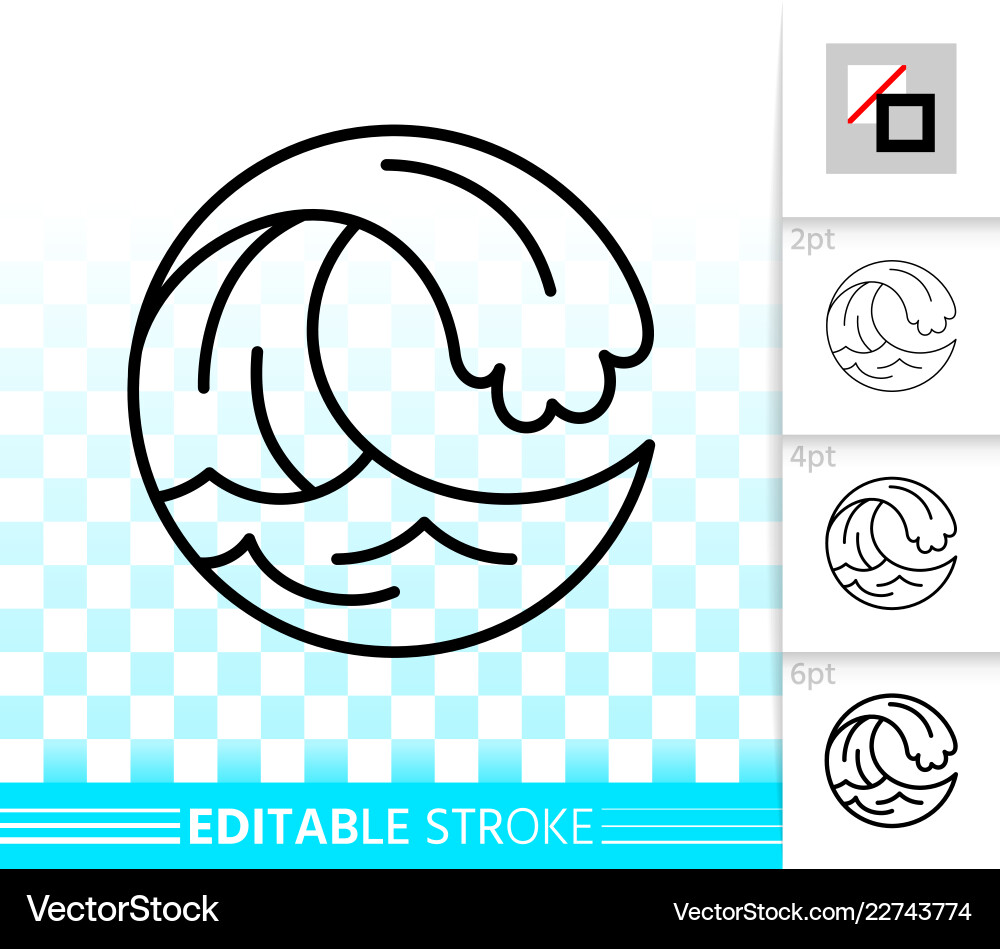 Water wave simple black line splash icon Water wave simple black line splash icon vector image