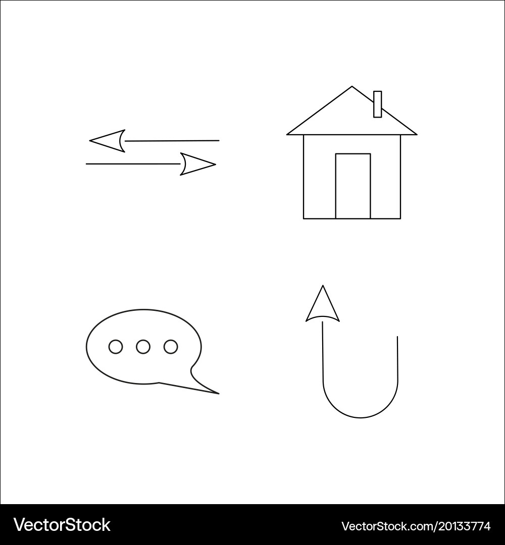 Web einfache lineare Icon setsimple Umriss Icons vektorbild
