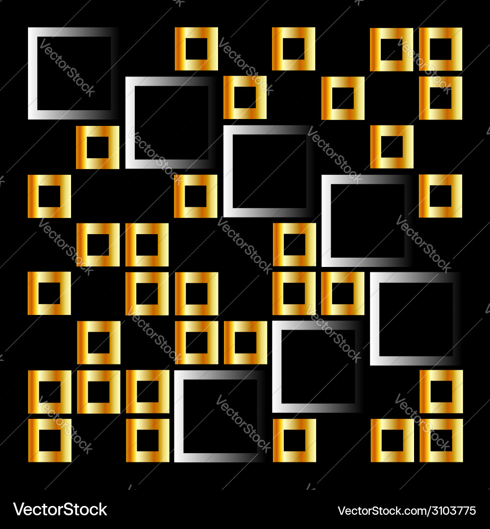 Abstract composition with squares vector image